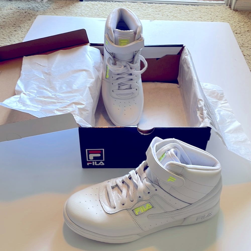 FILA F-13 white leather shoes 9